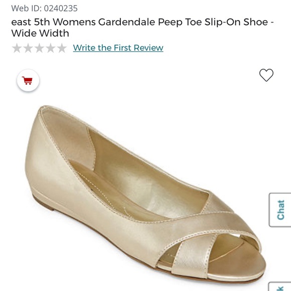 NWT East5th Open Toe Gold Wedge - 11 - Picture 3 of 5